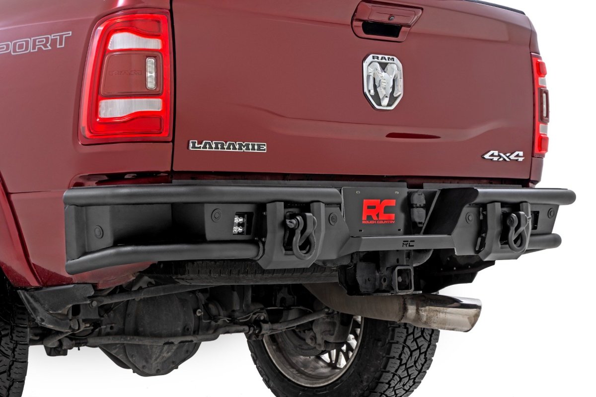 Ram 2500 Rear Bumper - Rough Country - Tubular - Textured Black - '10-'25